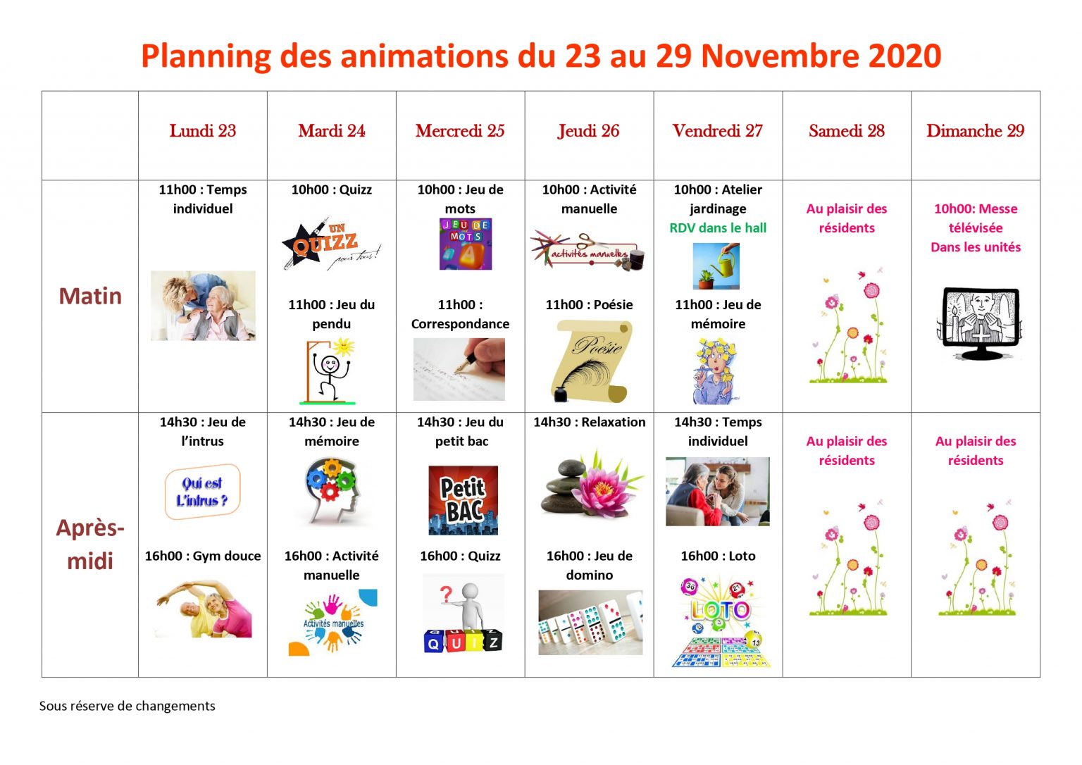  Planning  d activit s  du 23 au 29 Novembre 2022 EHPAD 